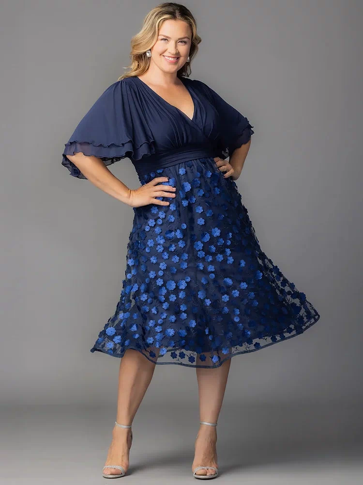 Pretty Petals Mesh Cocktail Dress