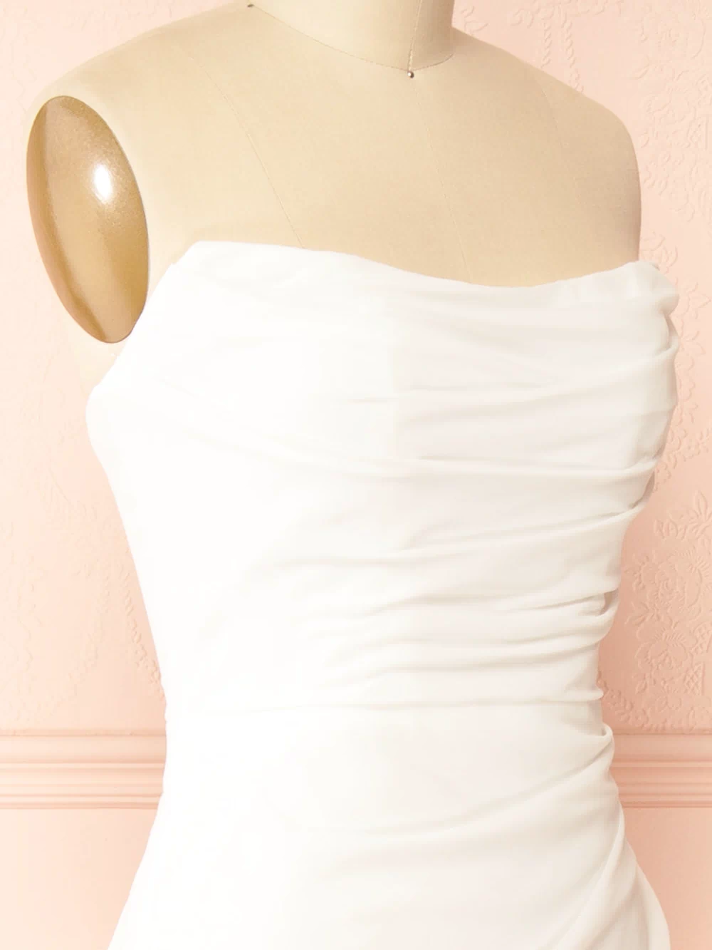 Pricille Strapless Chiffon Fitted Bridal Dress | Boudoir 1861 side
