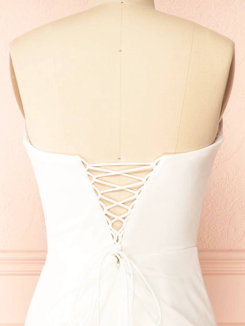 Pricille Strapless Chiffon Fitted Bridal Dress | Boudoir 1861 back