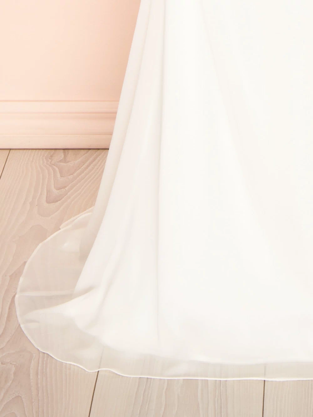 Pricille Strapless Chiffon Fitted Bridal Dress | Boudoir 1861 bottom 
