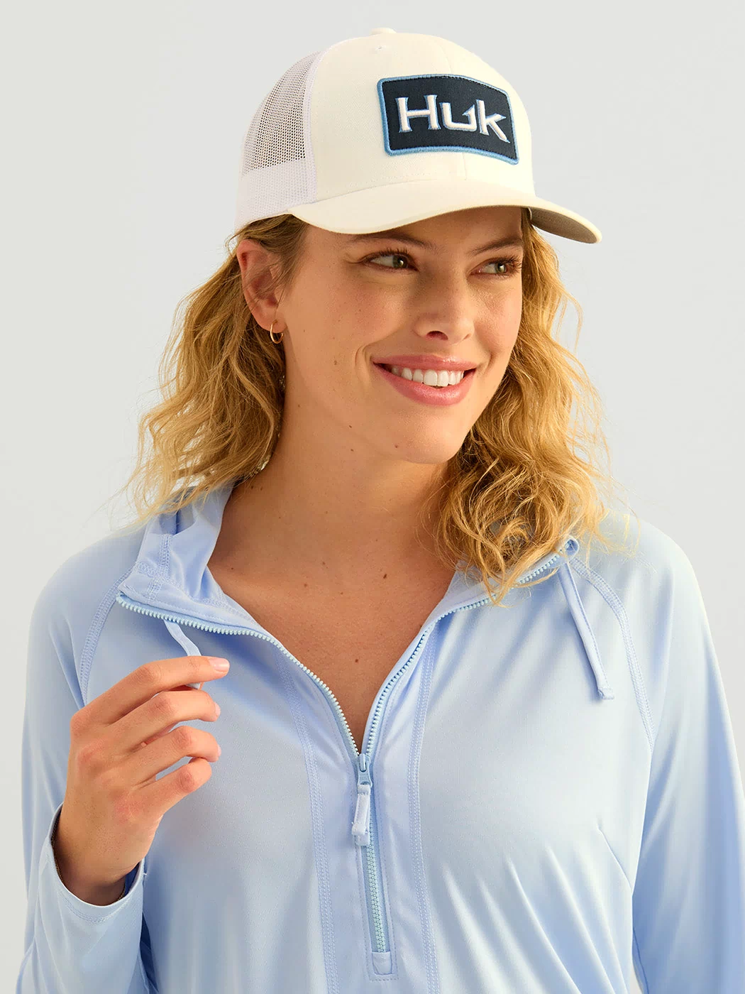 Huk women's Pursuit Cover-Up Dress in Windsurfer, construction detail
