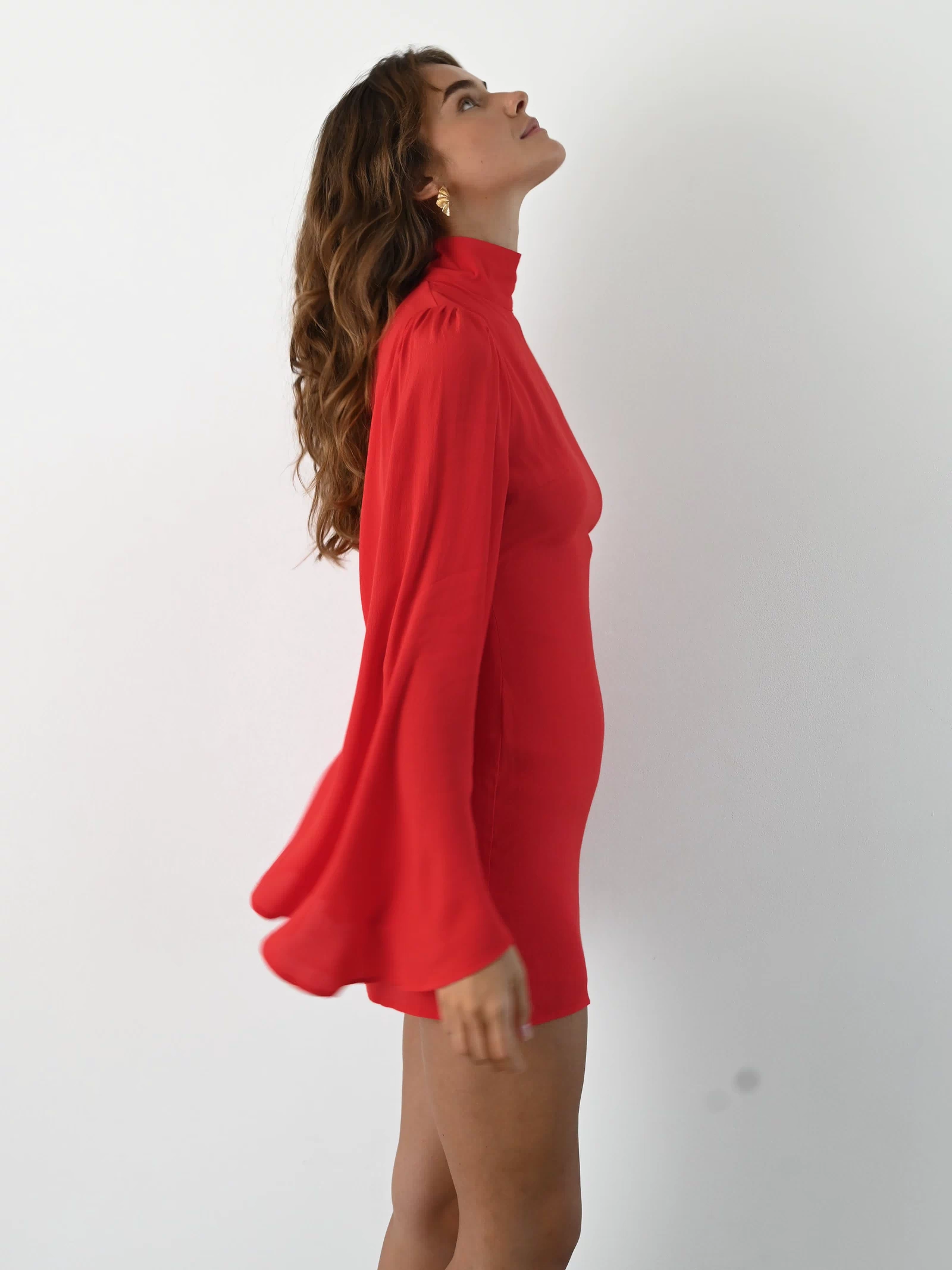 Yellow the Label Raya Dress Red - Full Length Shot