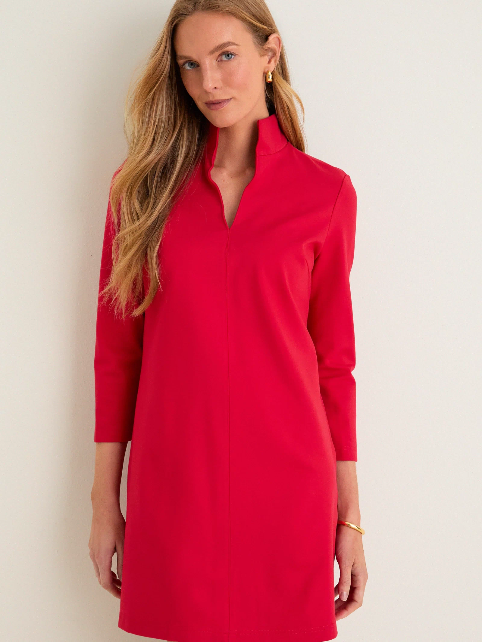 Red Ponte Clifton Dress
