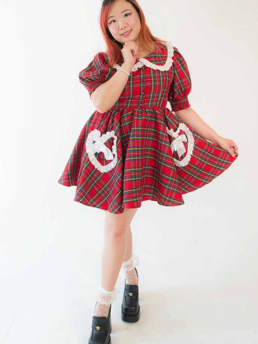 Red Tartan Gumdrop Dress