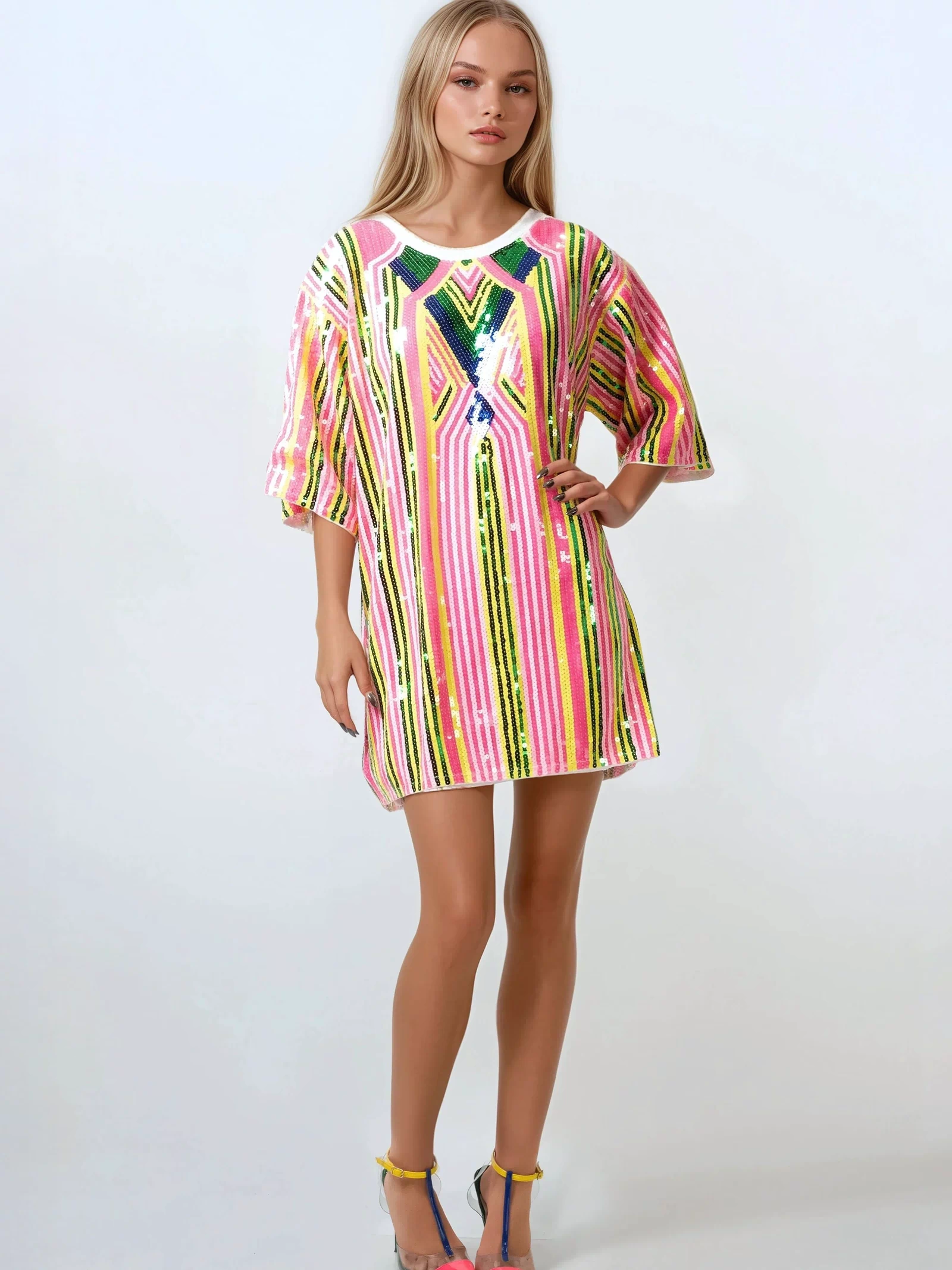 Retro Sequin Tee Dresses Kate Hewko 