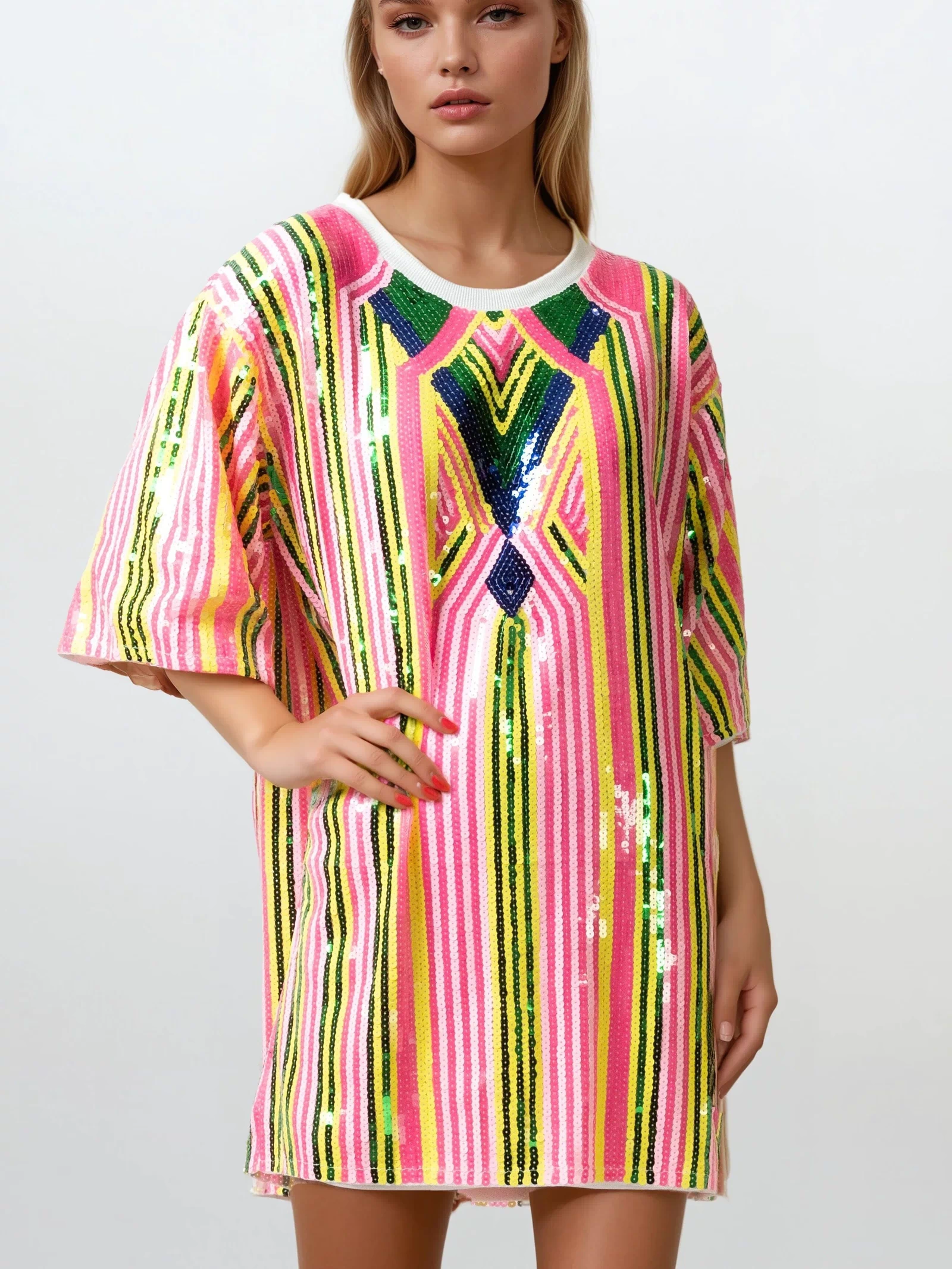 Retro Sequin Tee Dresses Kate Hewko 