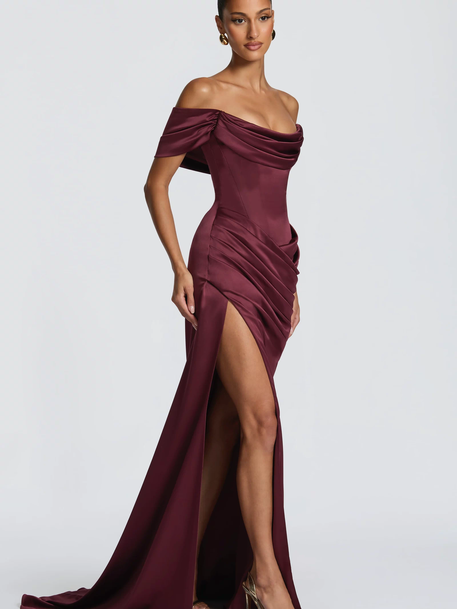 Riona Gown - Cherry Lacquer Dress Babyboo Fashion Premium Exclusive Design
