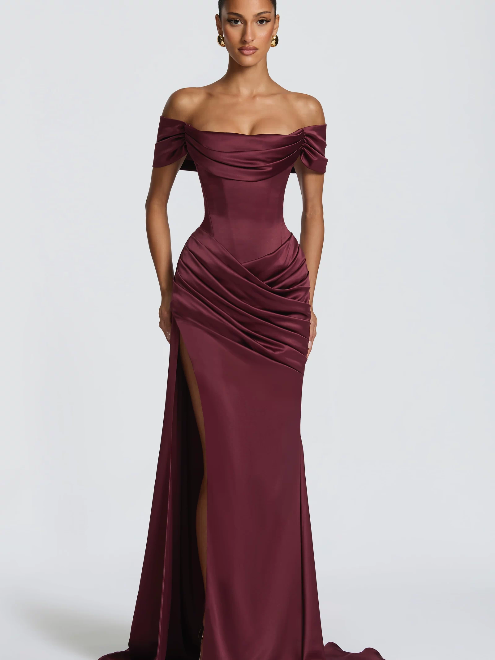 Riona Gown - Cherry Lacquer Dress Babyboo Fashion Premium Exclusive Design