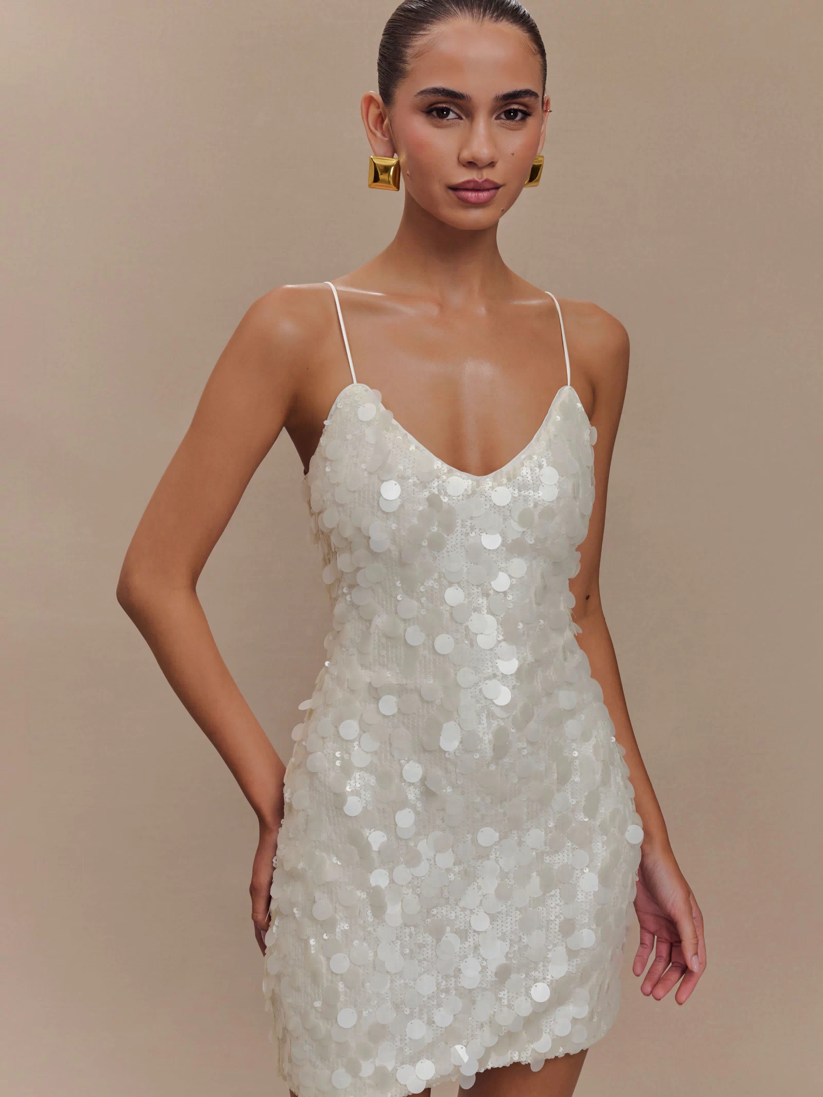 Romilly Sequin Mini Dress - Ivory