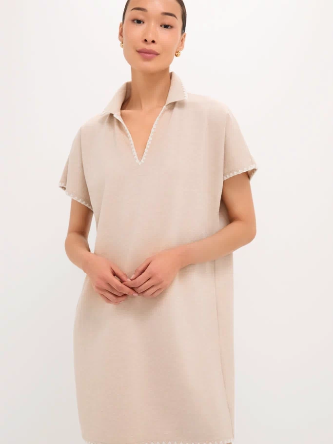 Sandstone Pique Melissa Mini Dress