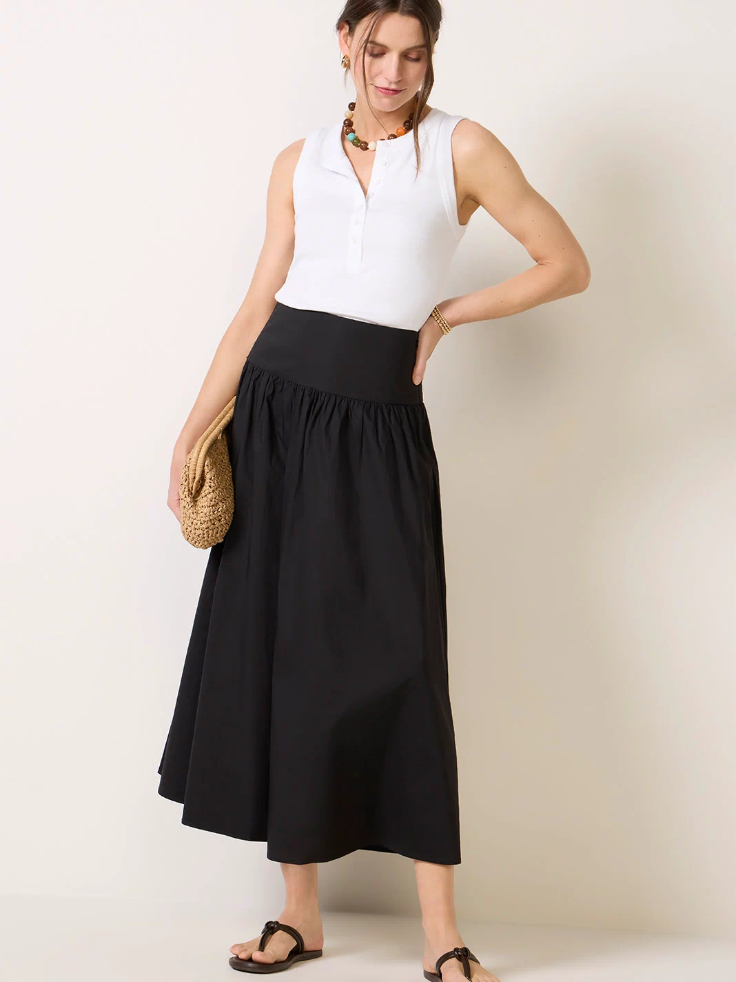 Sarah Poplin Maxi Skirt