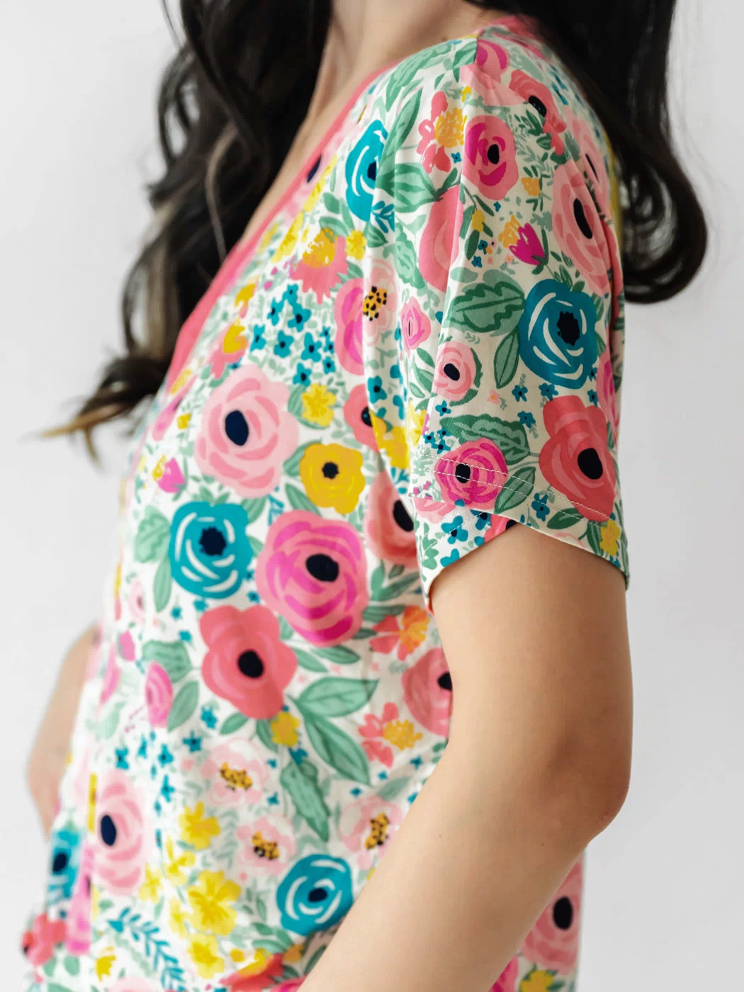 Women's SS PJ Tops - Secret Garden Women's Short Sleeve Bamboo Viscose Pajama Top
