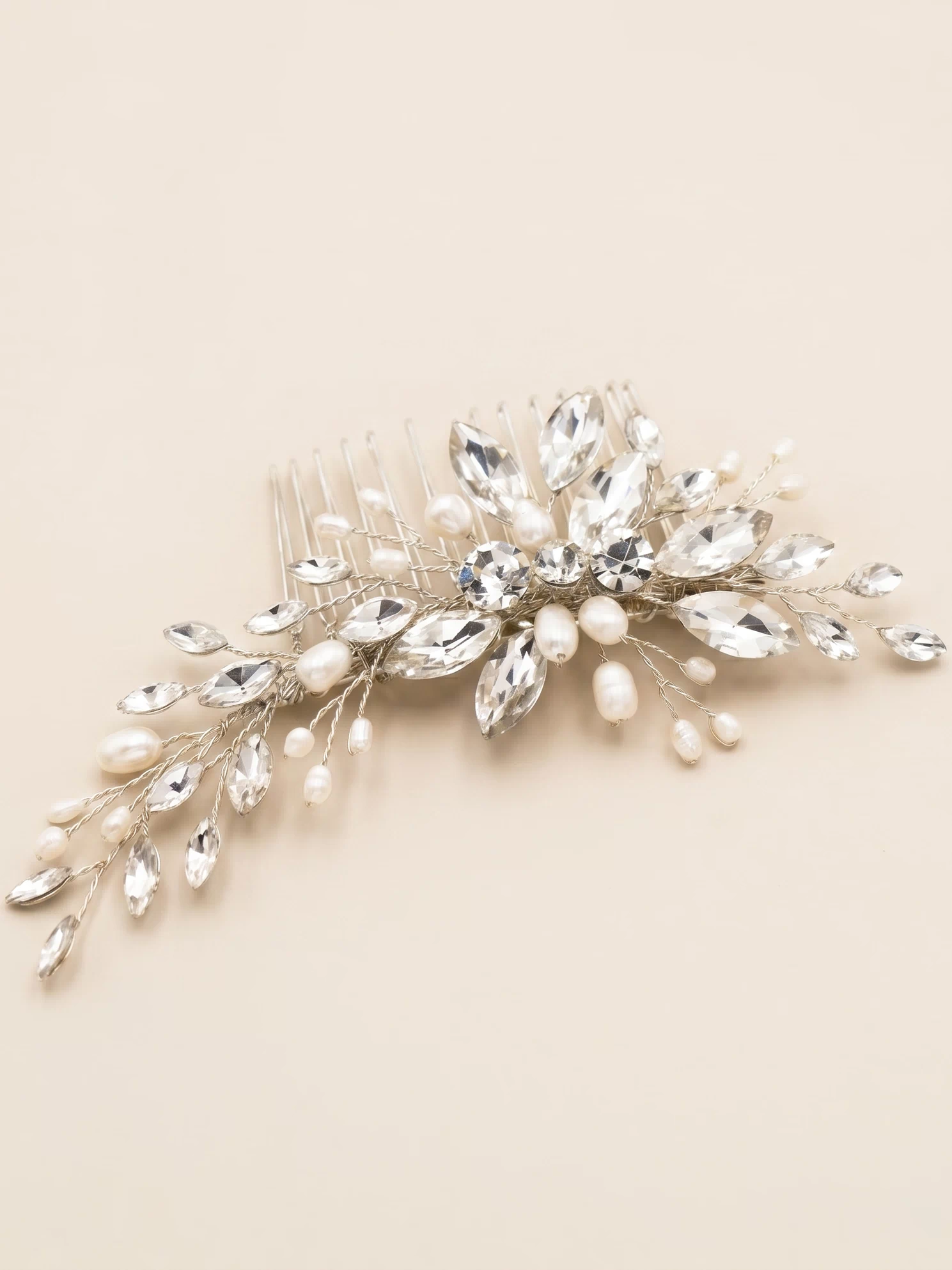Shayanne Bridal Hair Comb – Pearl & Crystal Wedding Hair Accessory