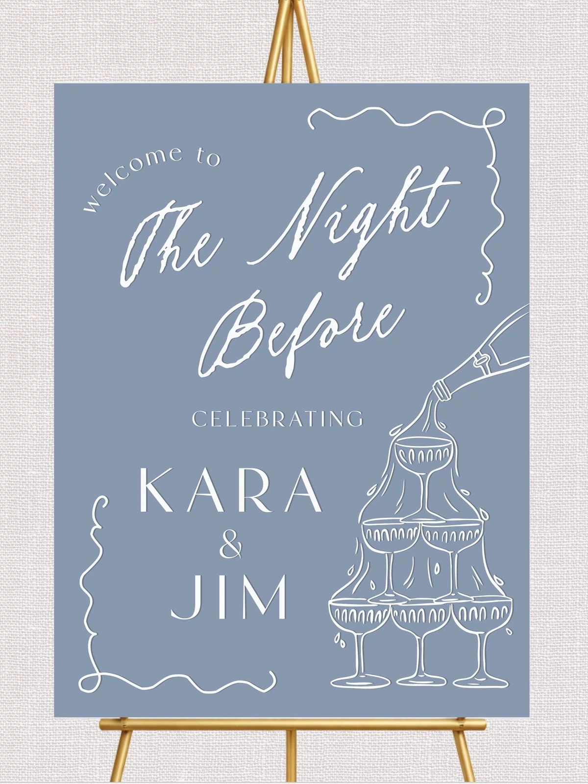 Sip the Night Before Wedding Rehearsal Dinner Sign