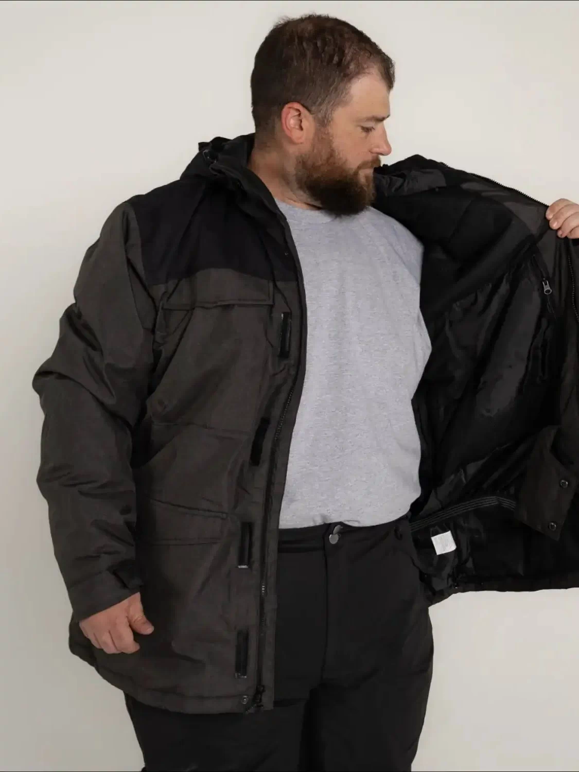 Two-tone winter jacket from Snow Country Outerwear Men’s Big Sizes 2XL-7XL Winter Parka