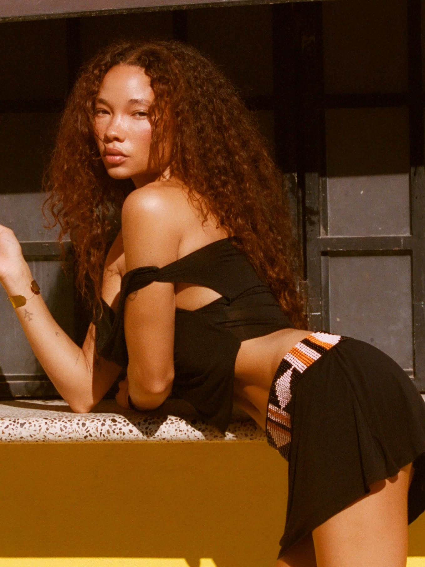 Soho Beaded Mini Skirt