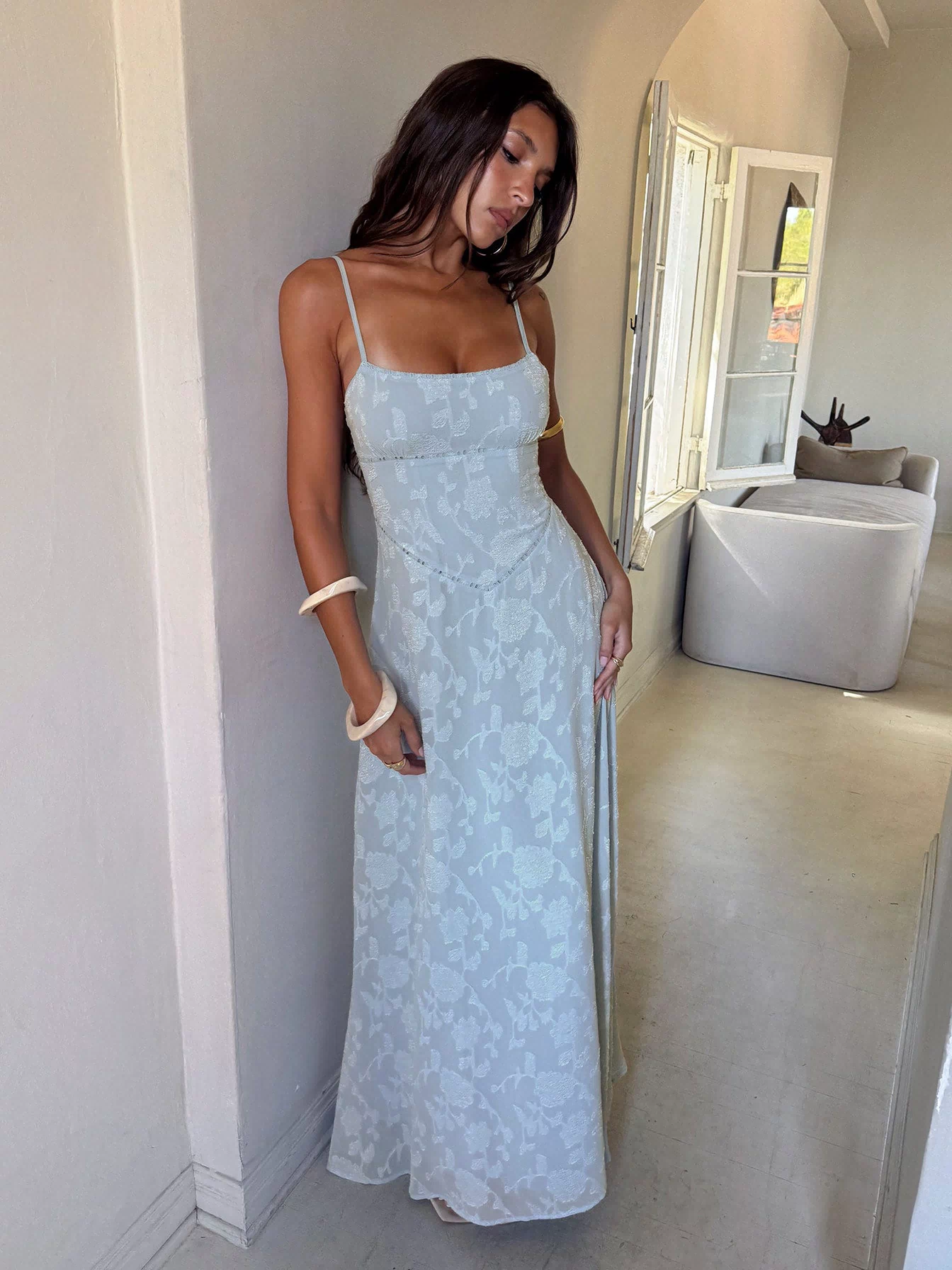 South Of France Maxi Dress Blue
