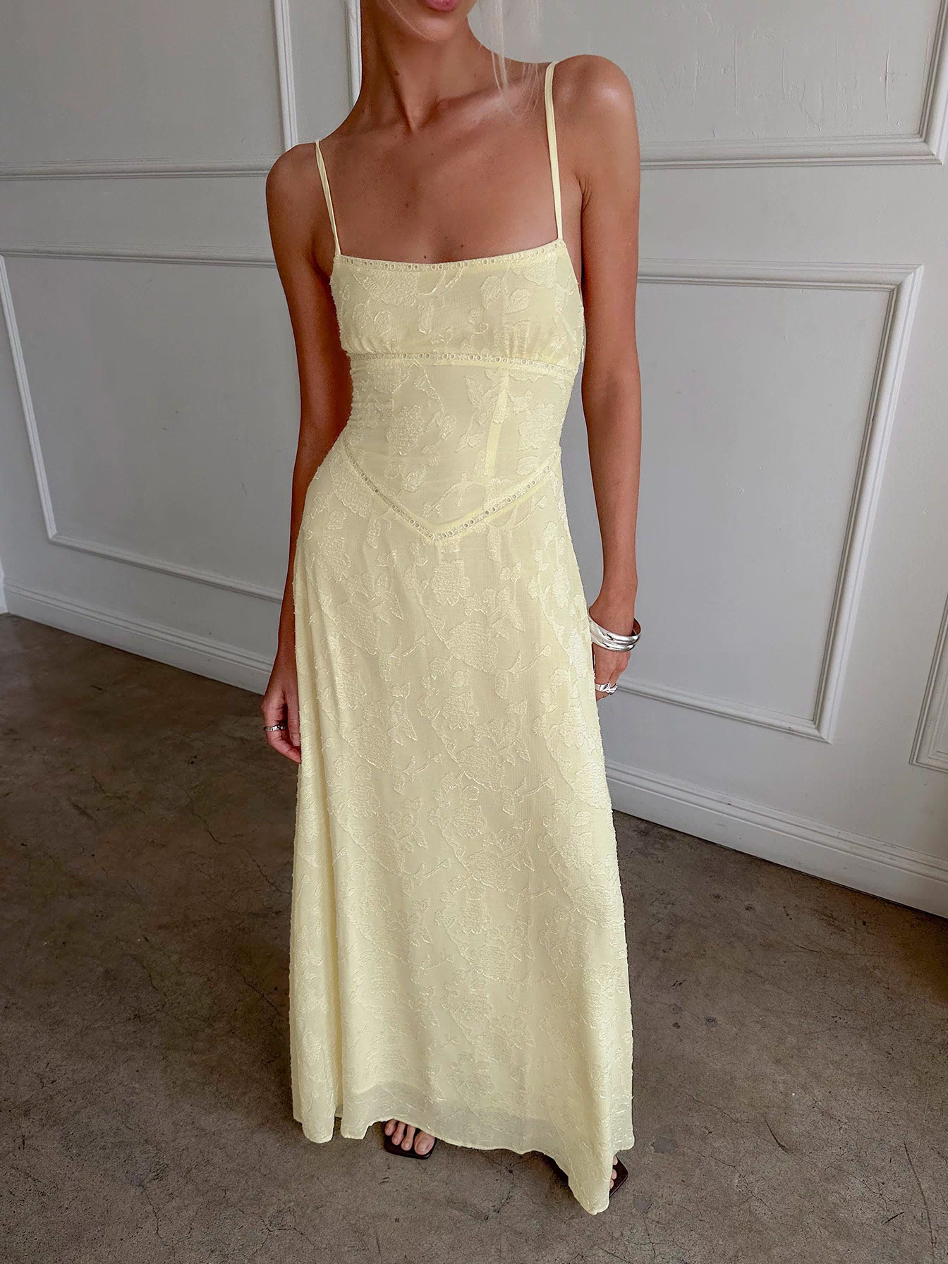South Of France Maxi Dress Yellow