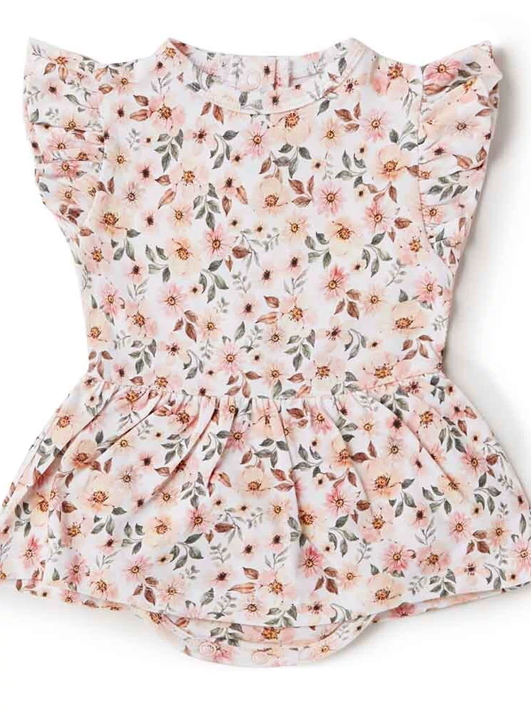 Spring Floral Organic Dress-Snuggle Hunny