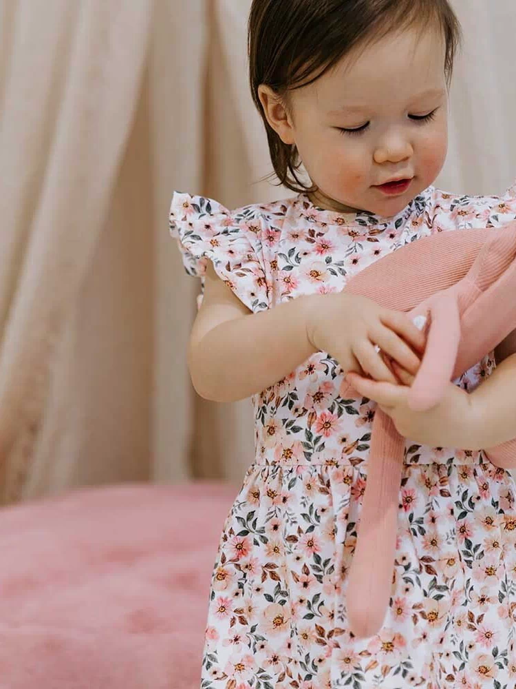 Short Sleeve Dress - Spring Floral Organic Dress