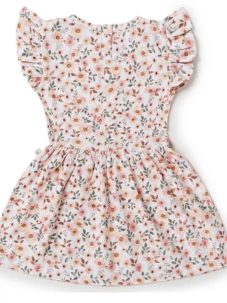 Short Sleeve Dress - Spring Floral Organic Dress