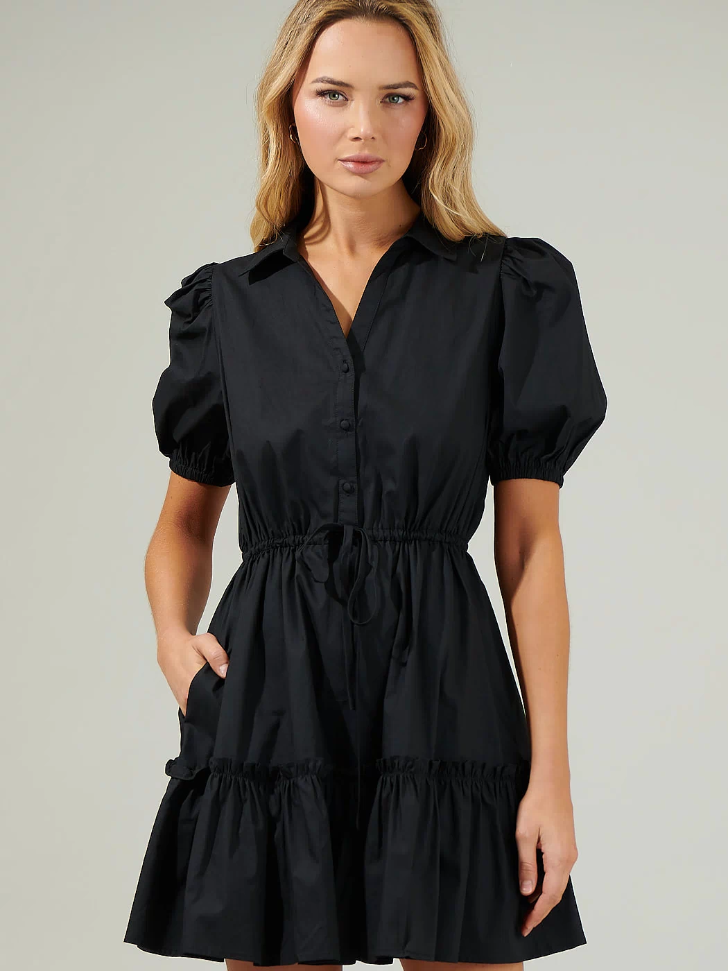 Stacie Button Down Mini Dress