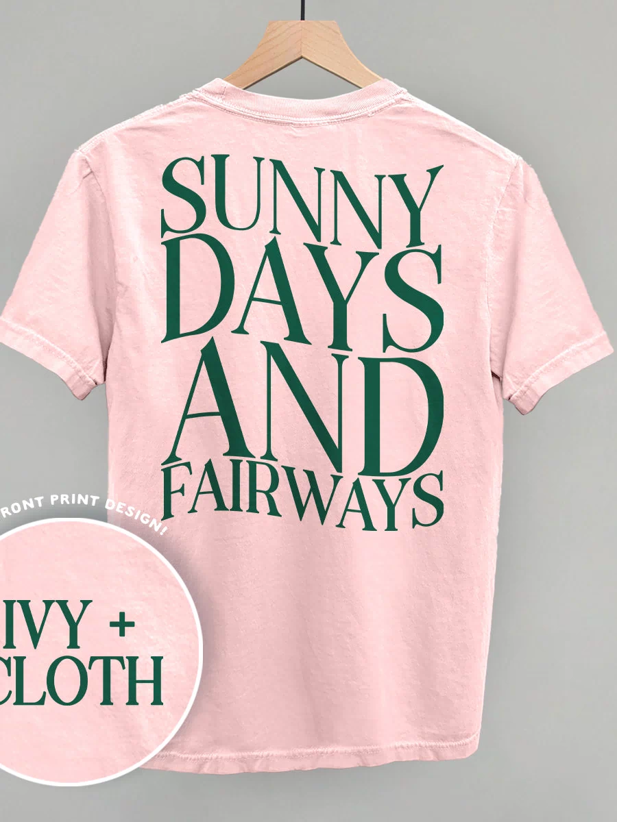 Sunny Days And Fairways (Back Print)