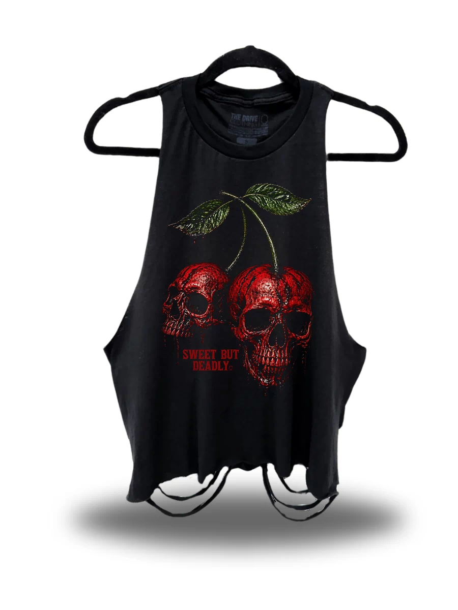 SWEET DEADLY ROAD RASH CROP TANK TOP