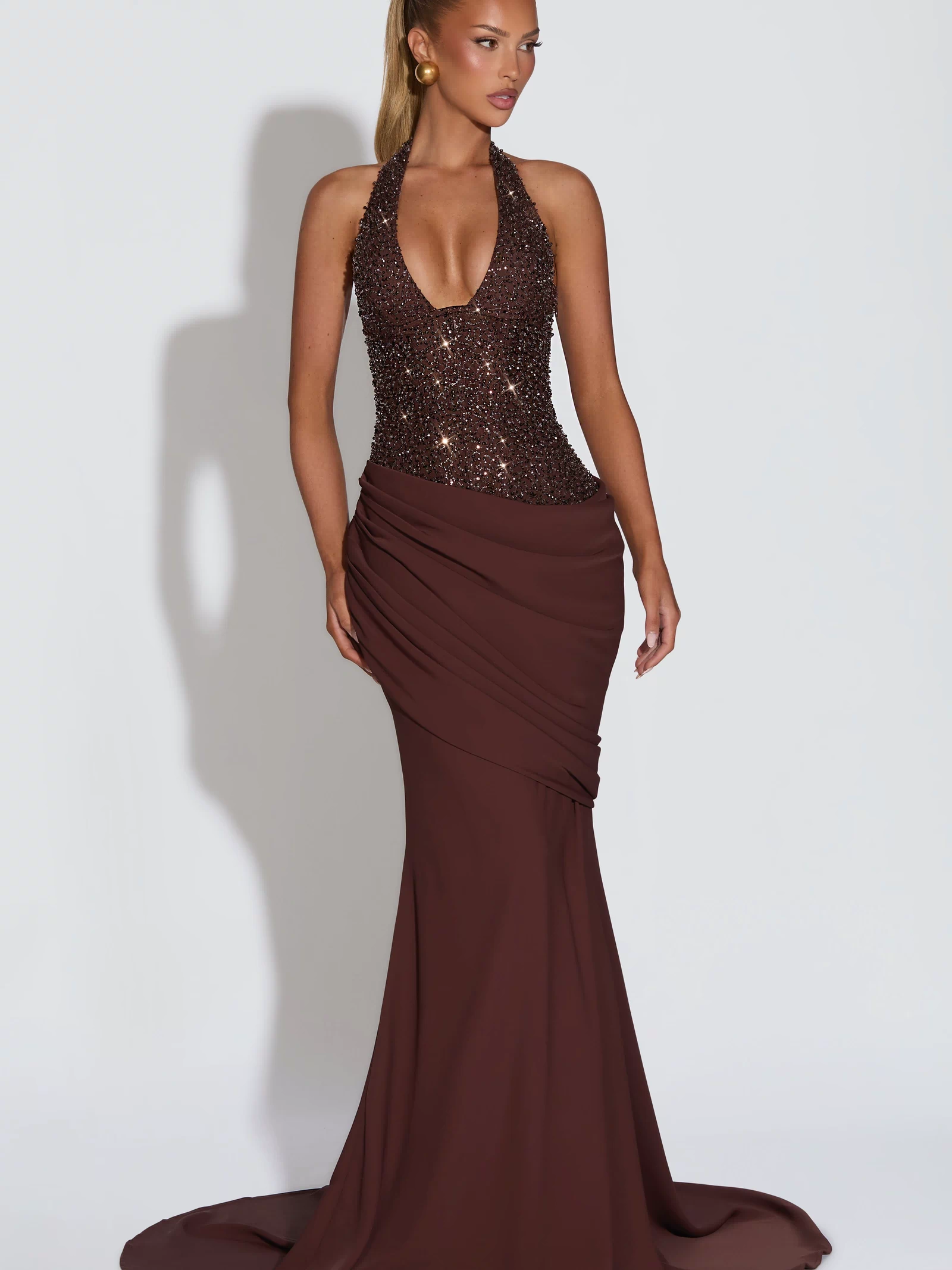 Taylor Gown - Plum Brown