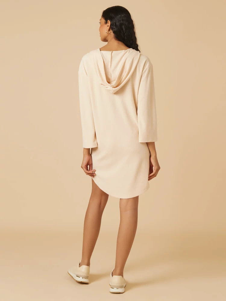 Terry Hooded Lounger in Warm Sand