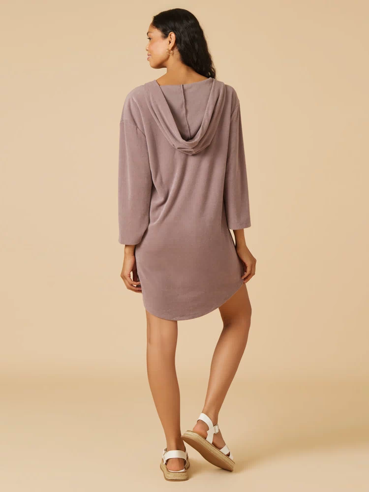 Terry Hooded Lounger in Driftwood