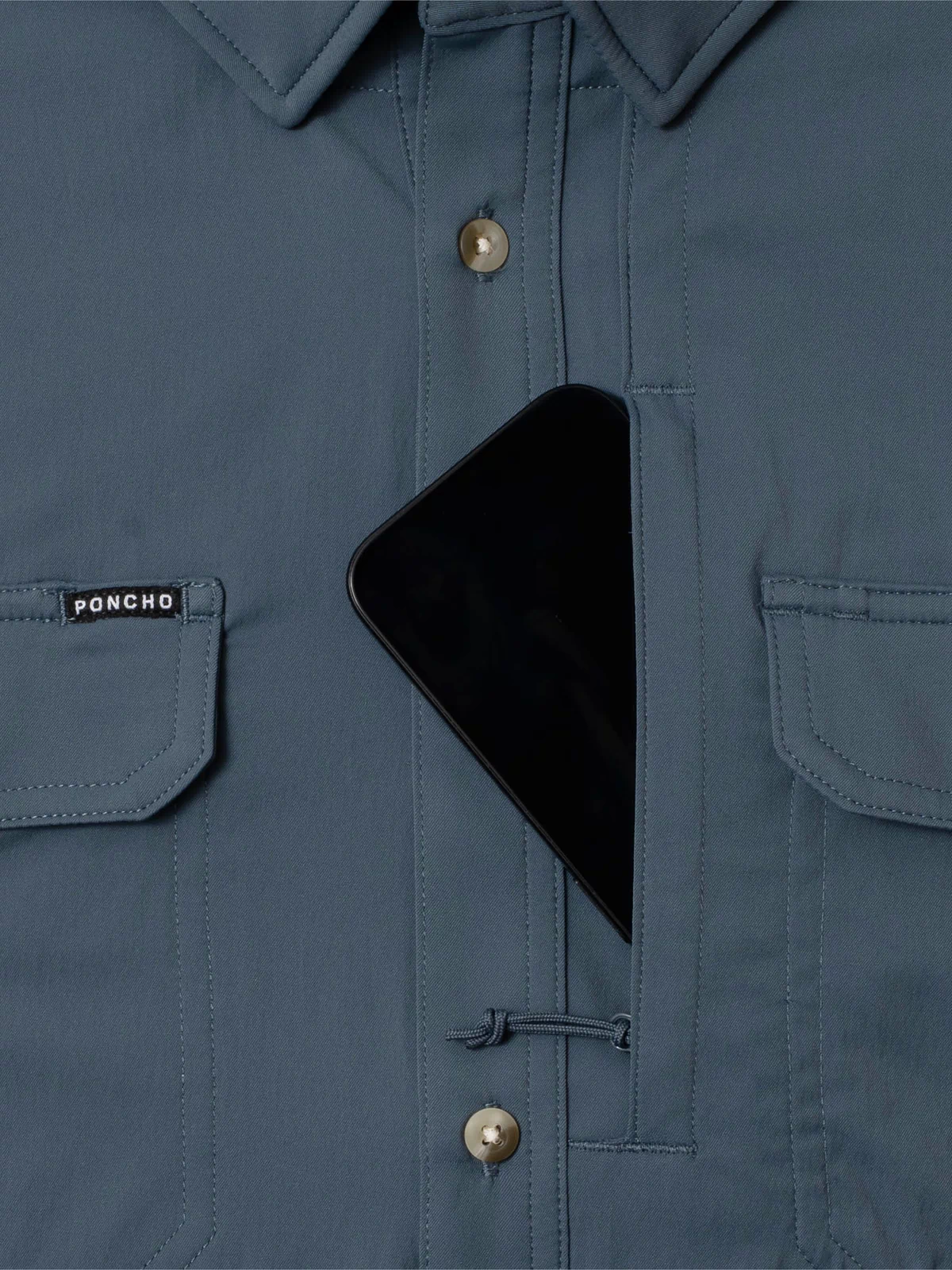 photo of ahi with phone in zipper pocket