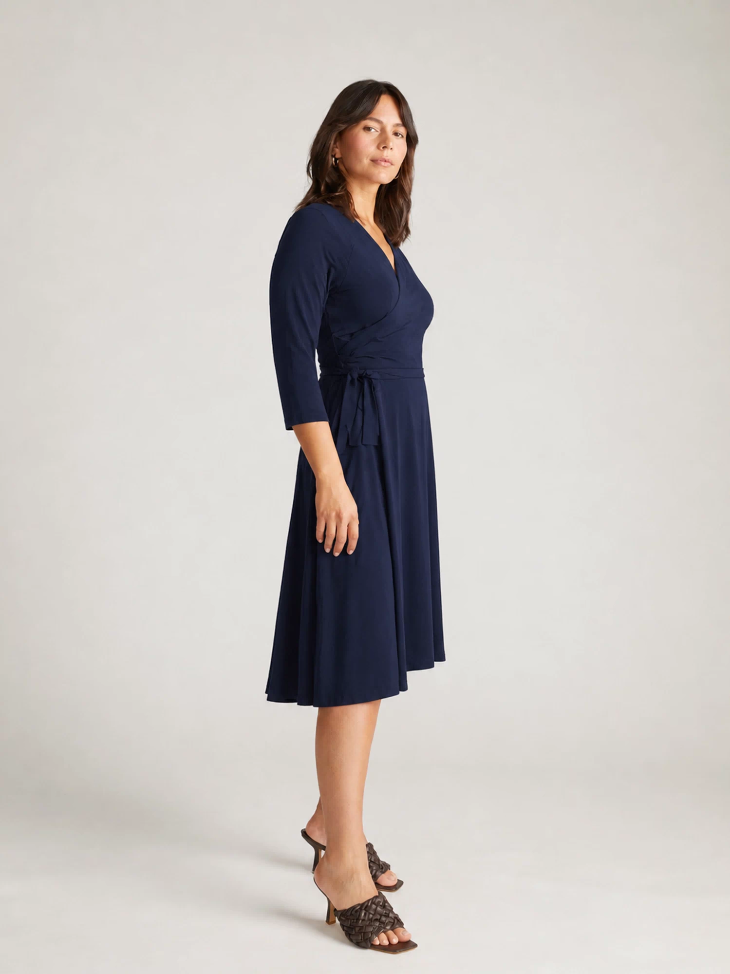 The Divine Jersey Wrap Dress - Midnight | Plus Size & Straight Size Women's Fashion | Universal Standard