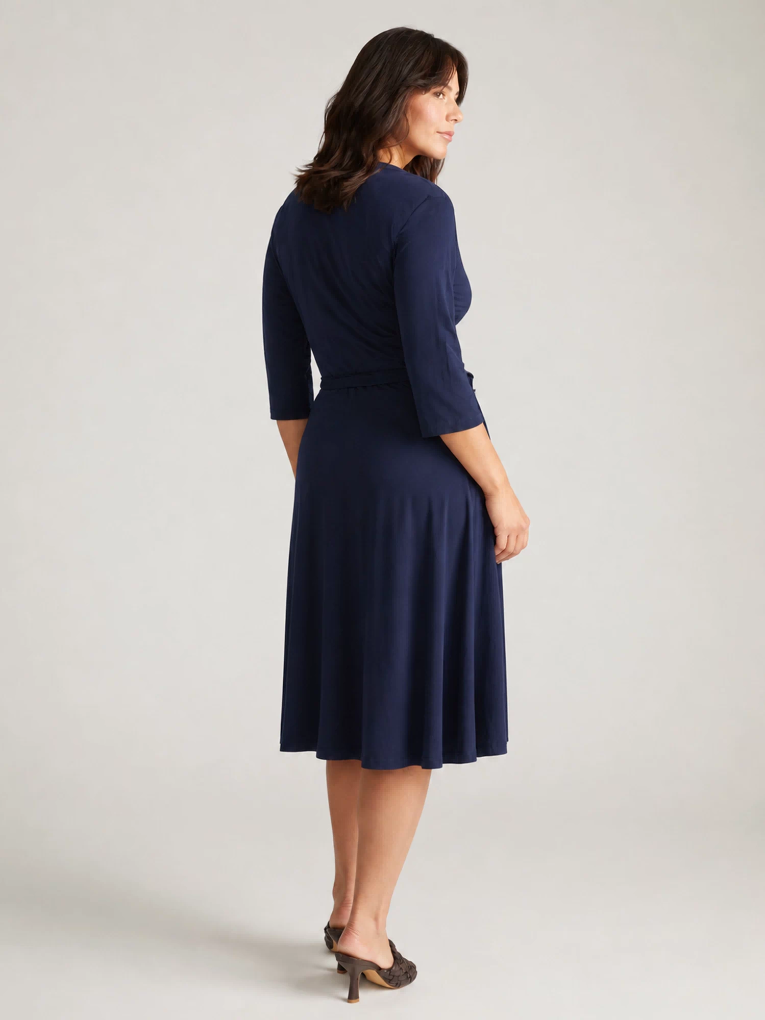 The Divine Jersey Wrap Dress - Midnight | Plus Size & Straight Size Women's Fashion | Universal Standard
