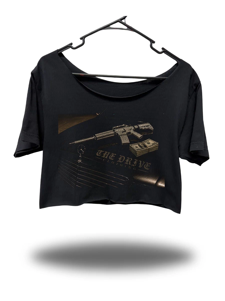 THE ESSENTIALS WIDENECK OVERSIZED BLACK CROP TOP