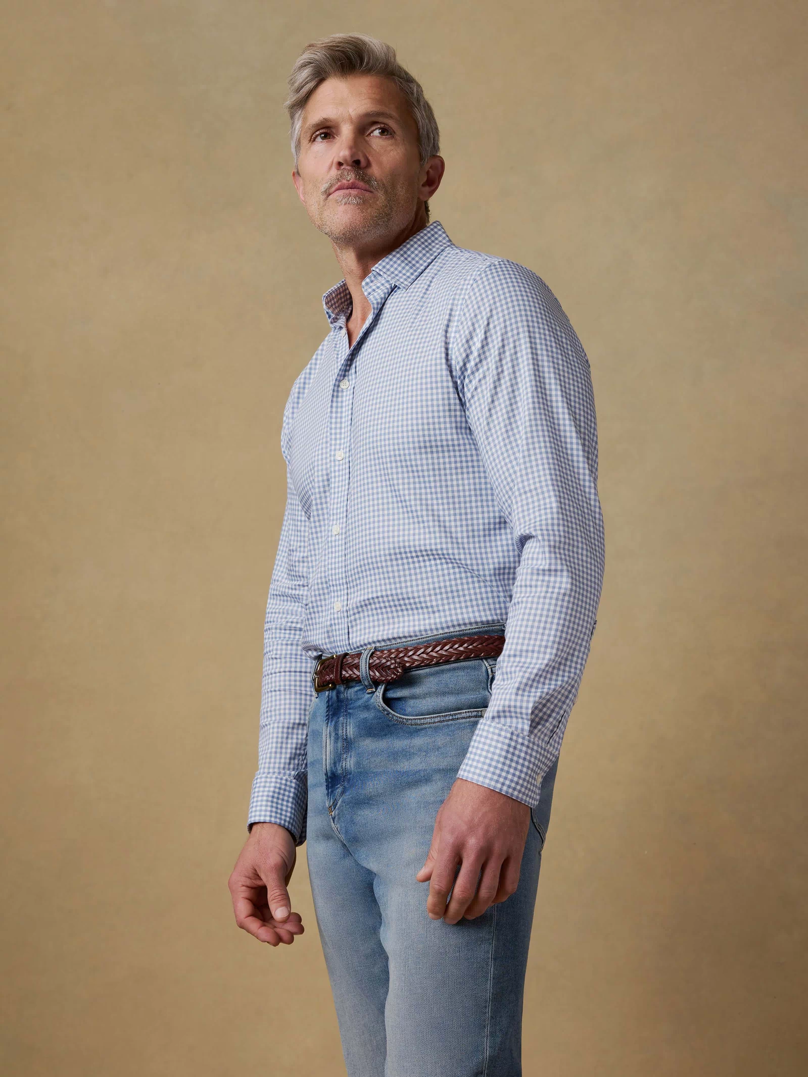  | The Movement™ Shirt - Light Blue Gingham | Faherty Brand