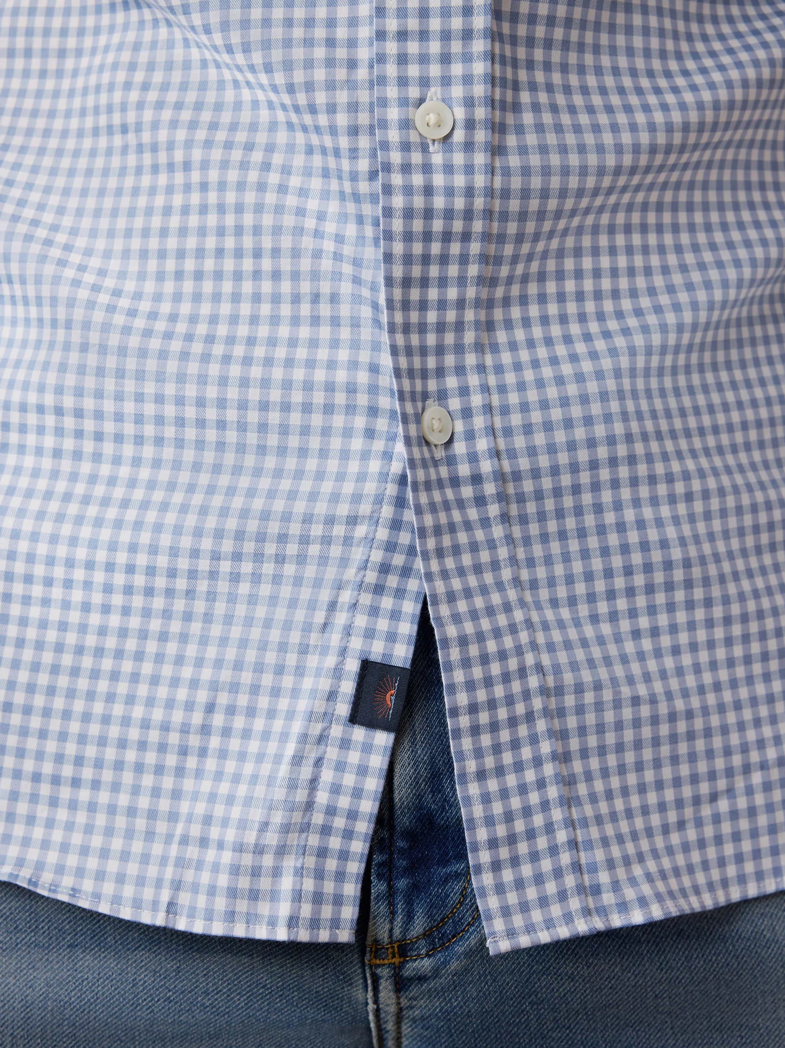  | The Movement™ Shirt - Light Blue Gingham | Faherty Brand