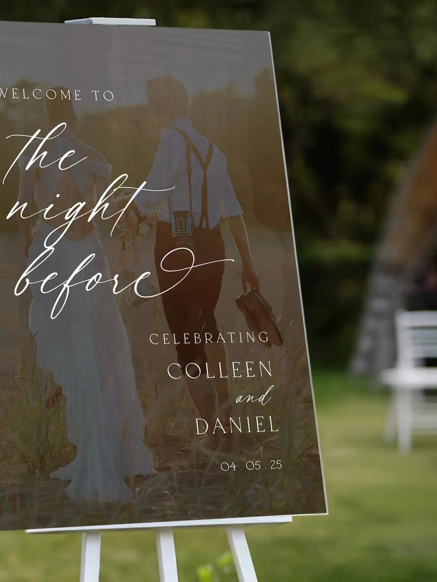 The Night Before Wedding Sign, Photo Rehearsal Dinner Sign, Rehearsal Dinner Welcome Sign