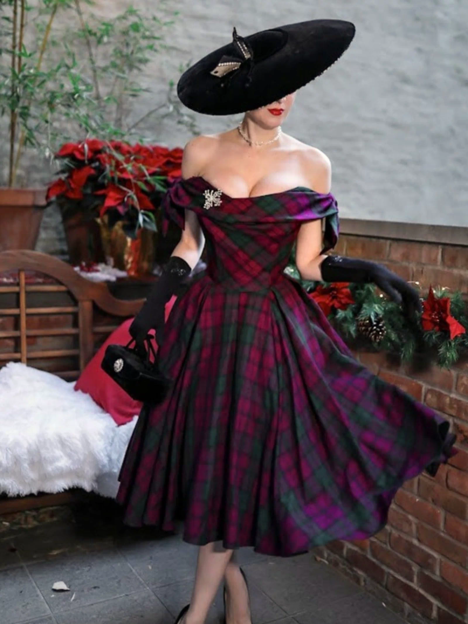 Tilly Berry Tartan Prom Dress