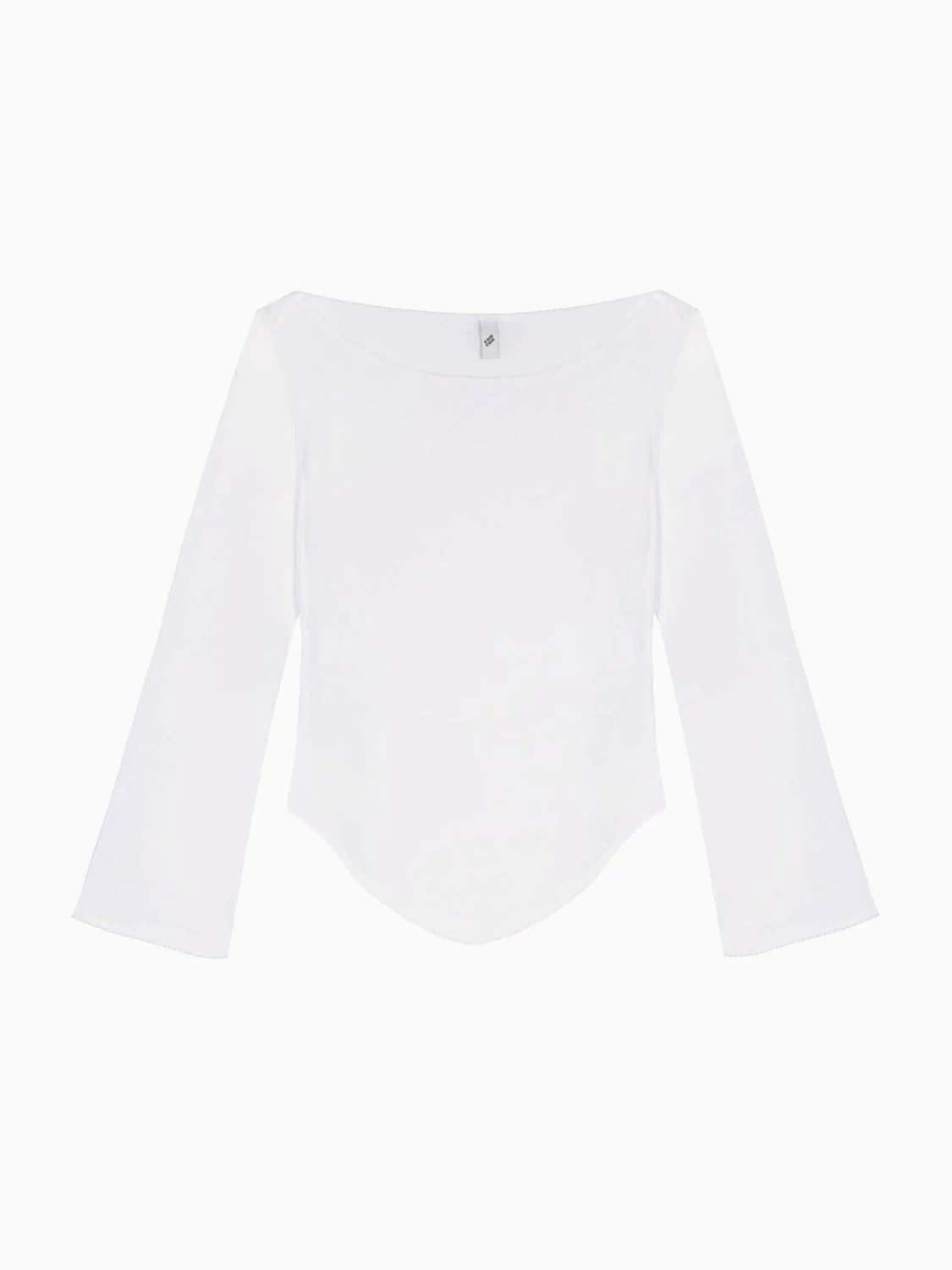 The Rina Long Sleeve: White Cotton Jersey