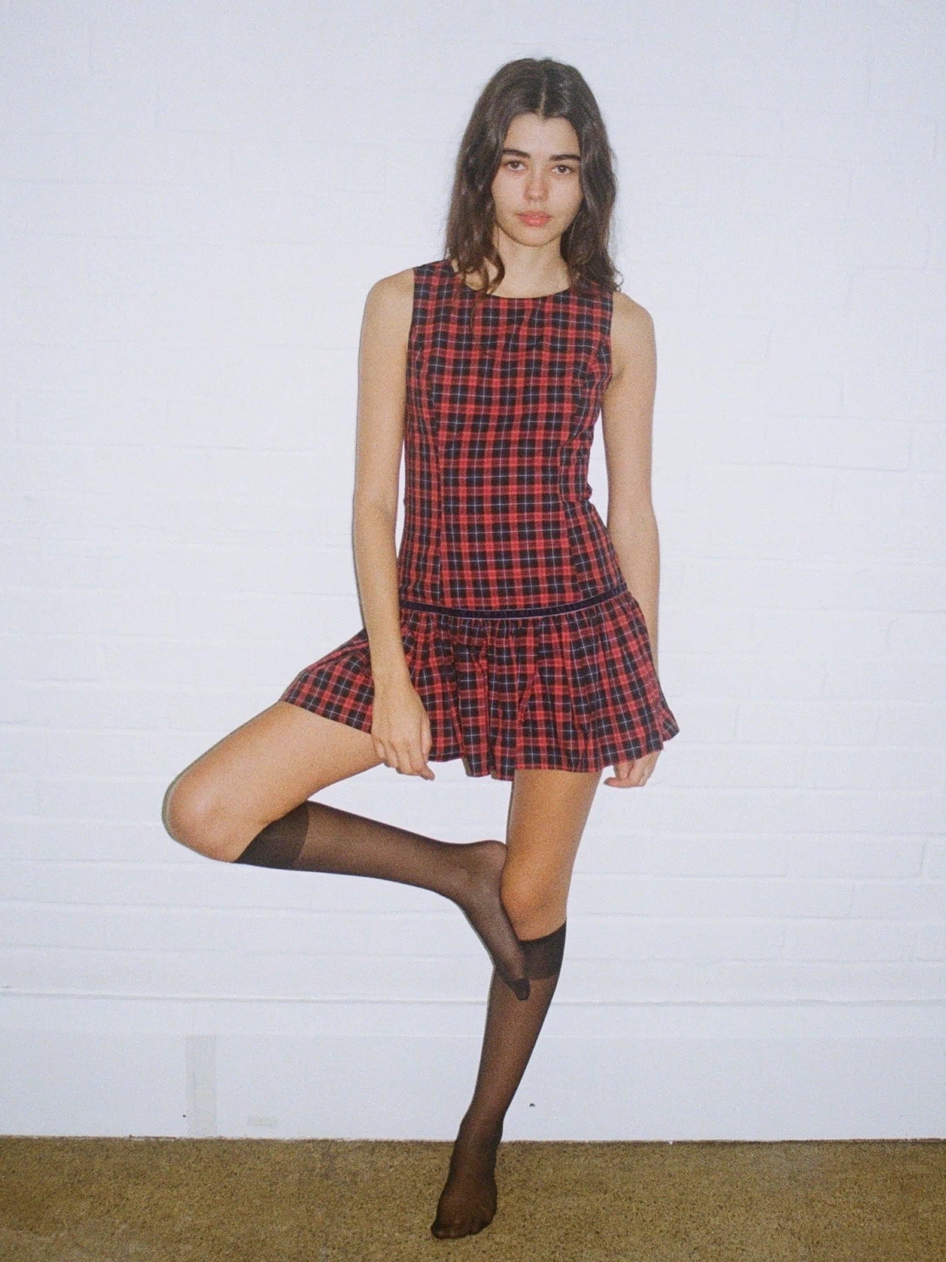 The Scarlett Dress - Red Tartan
