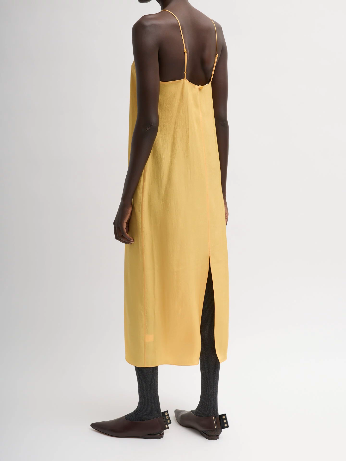 Orange Sorbet Slip Dress - side view on model
