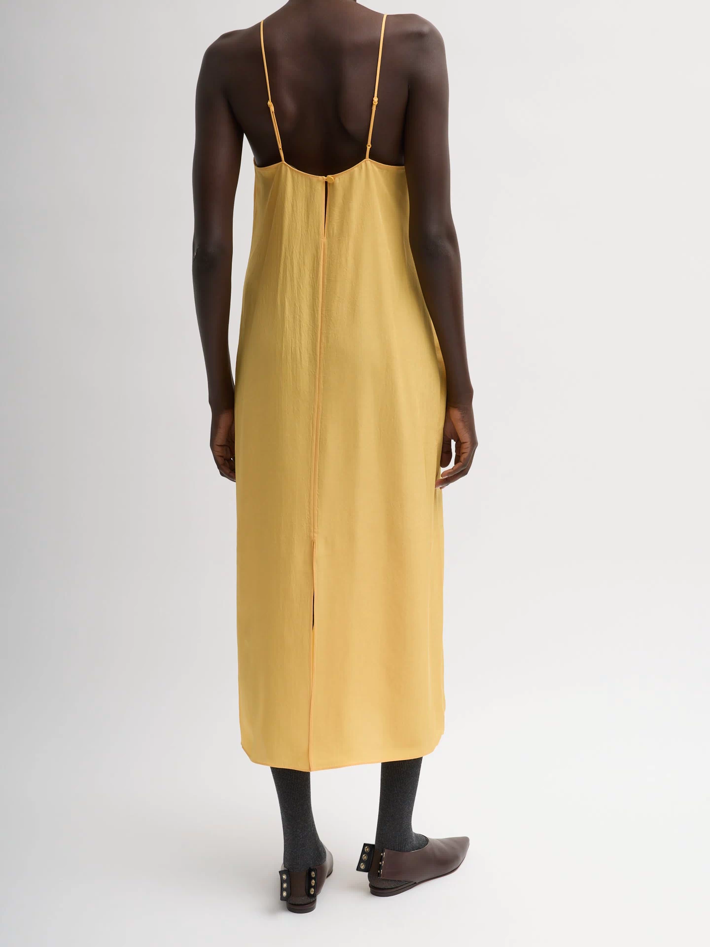 Orange Sorbet Slip Dress - back view on model