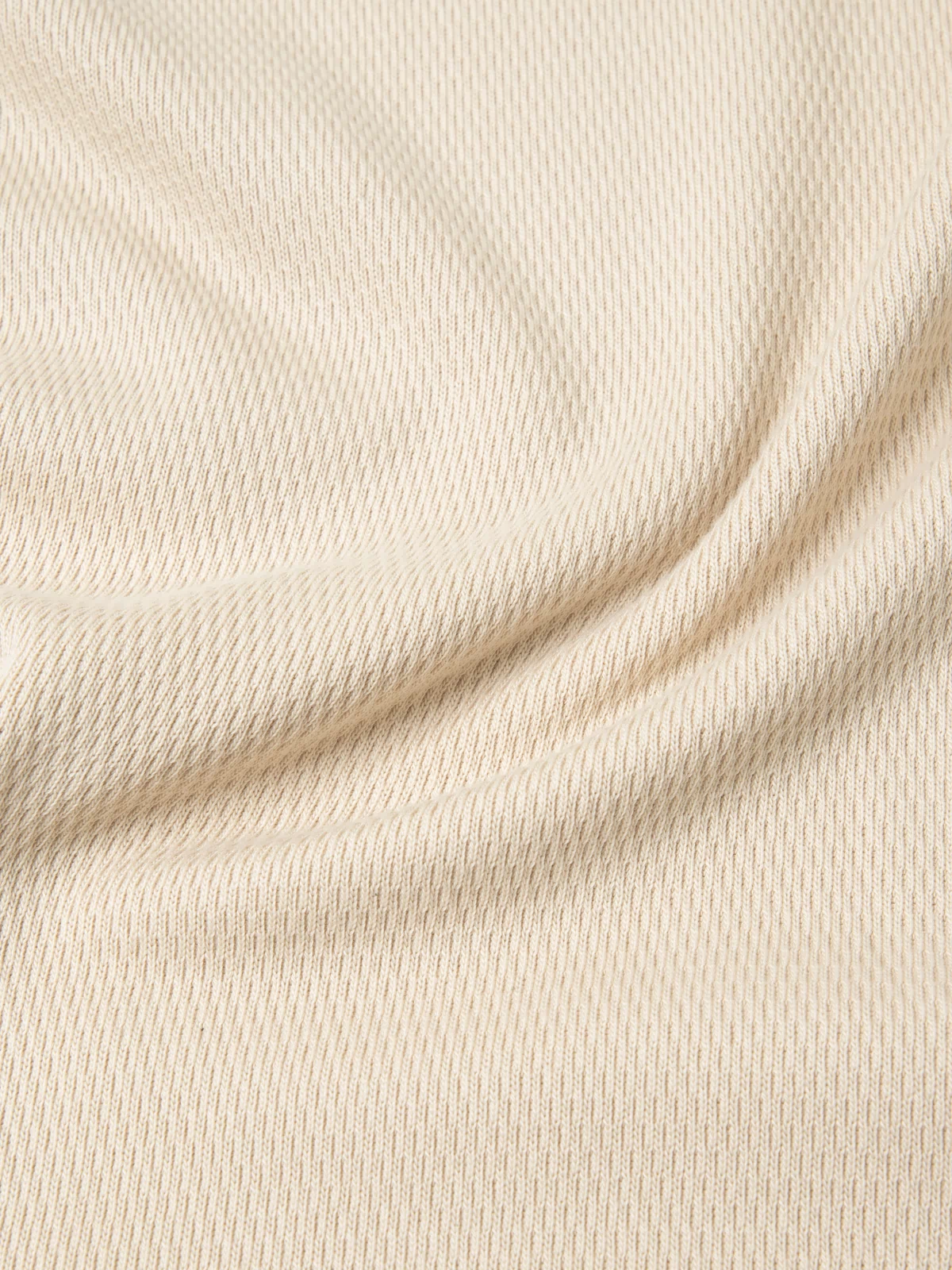 Thermal Knit Crew Oat close up fabric