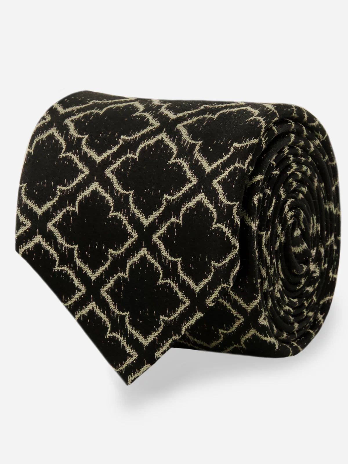 Damask Tile Black Tie