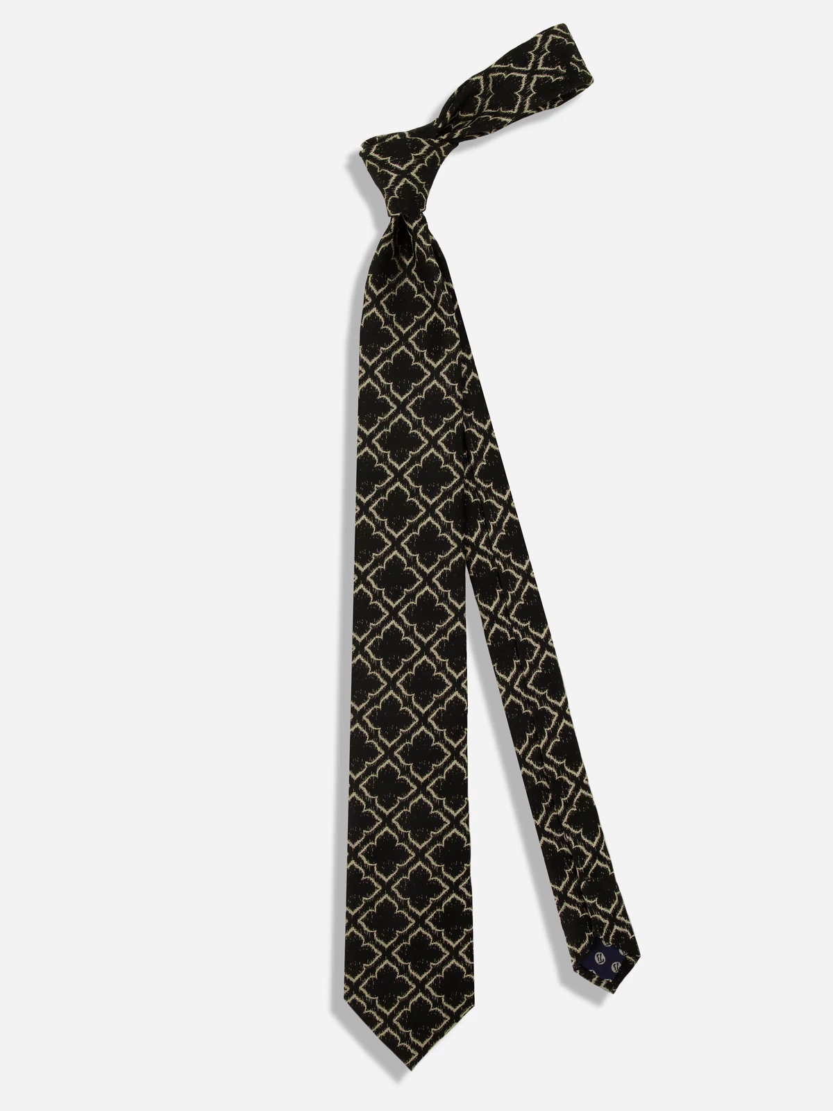 Damask Tile Black Tie Layflat Image