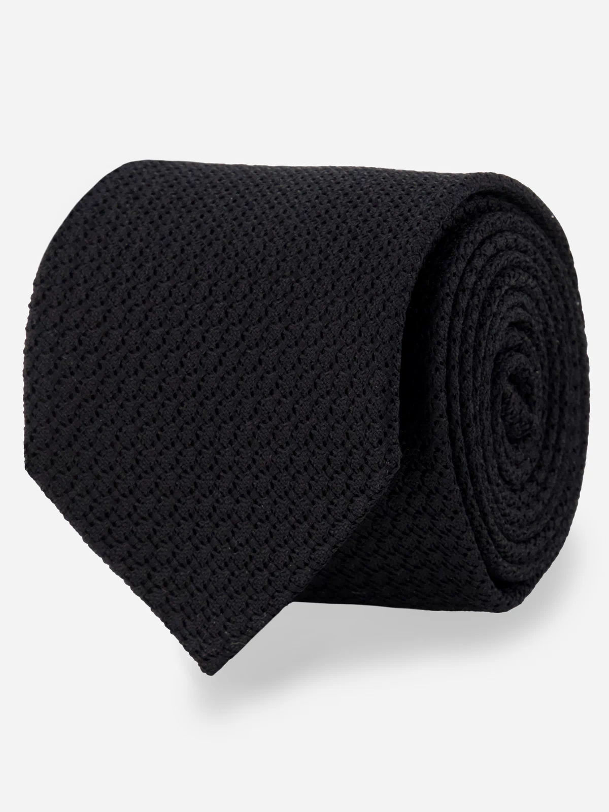 Solid Grenadine Black Tie