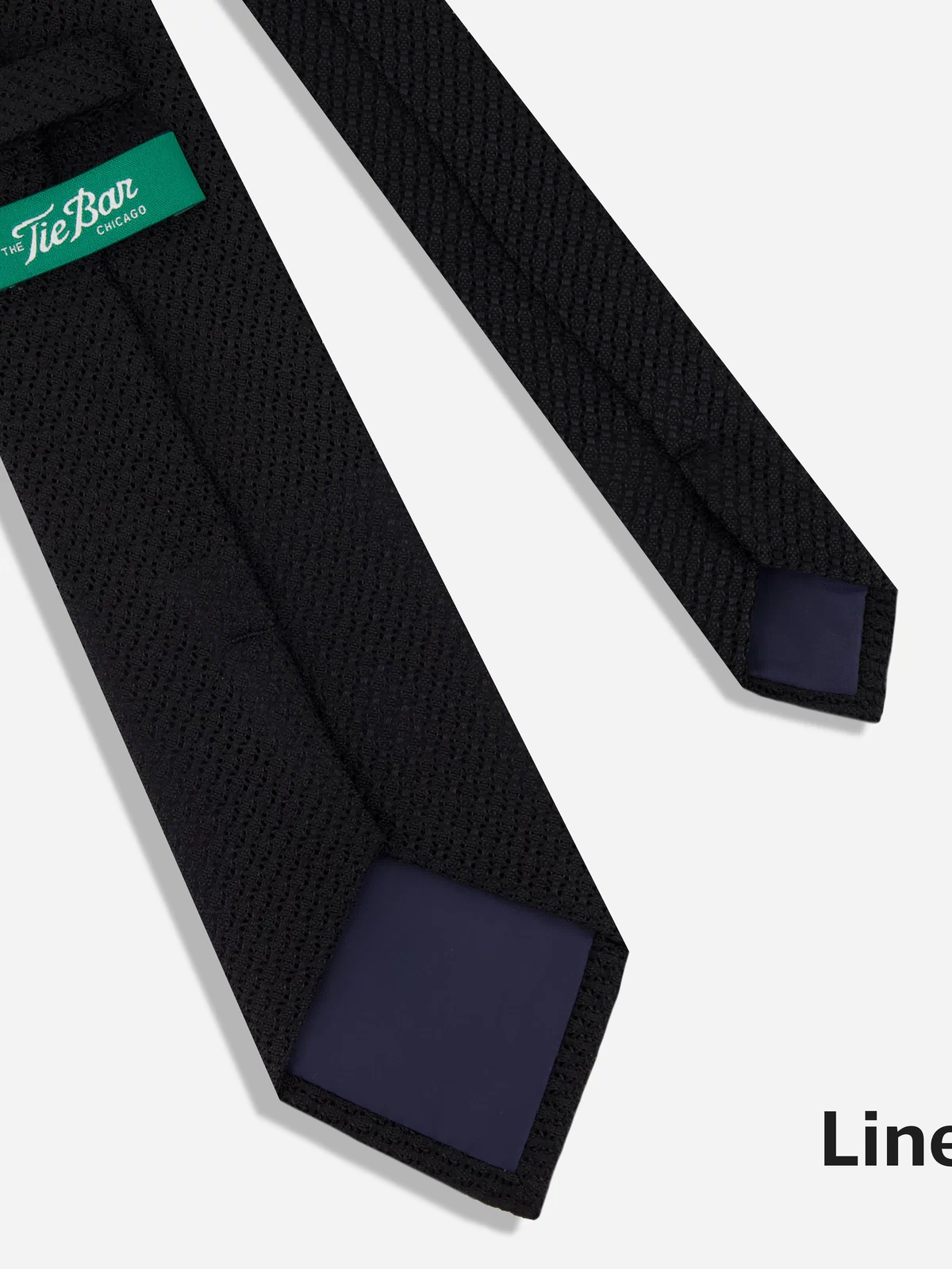 Solid Grenadine Black Tie Rear Image