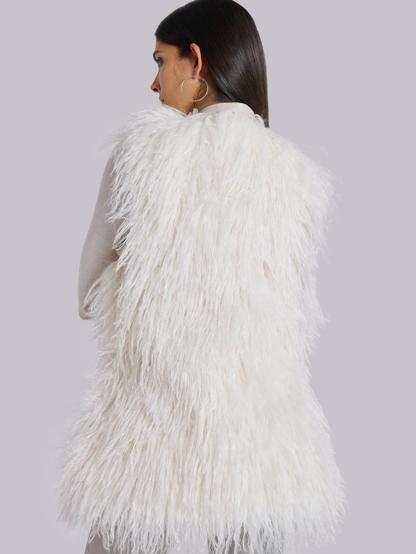 Tilia Faux Mongolian Fur Gilet – view 5