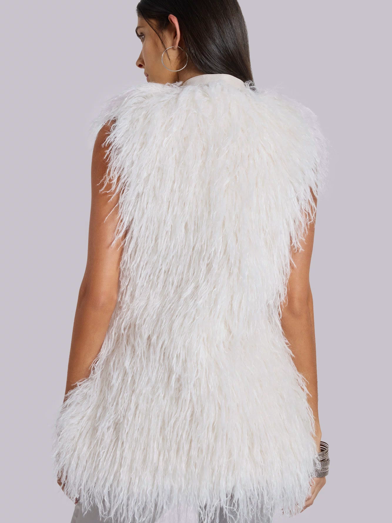Tilia Faux Mongolian Fur Gilet – view 7